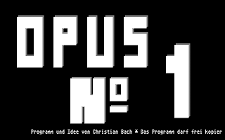 Opus No 1